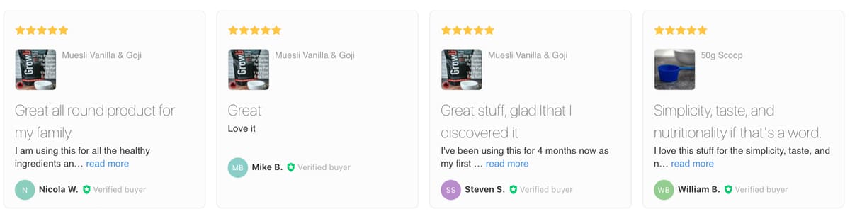 Reviews of Growli Muesli