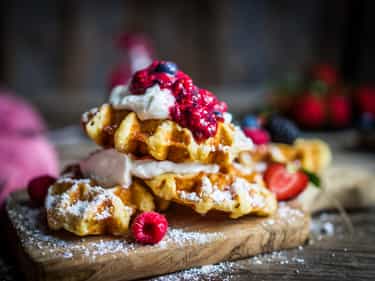 Photo of Belgian waffle made with Growli Muesli