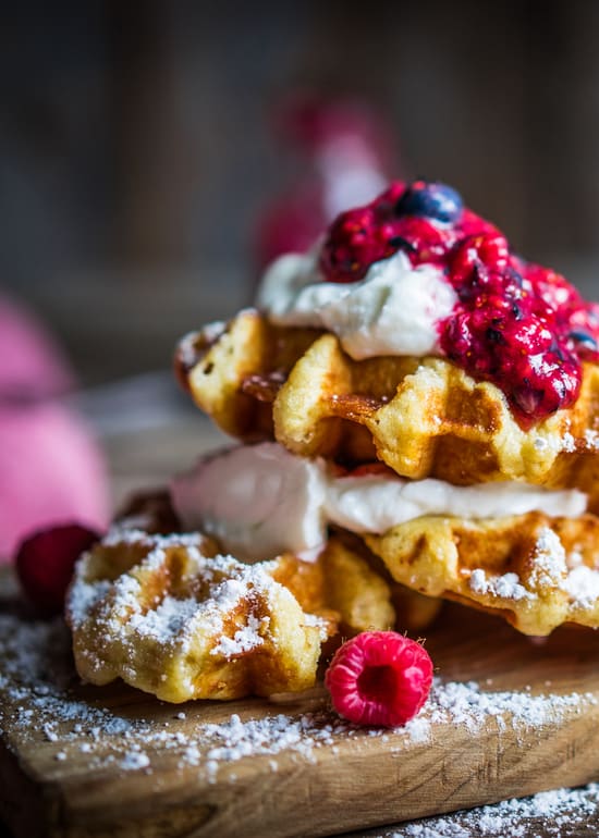 Photo of Belgian waffle made with Growli Muesli