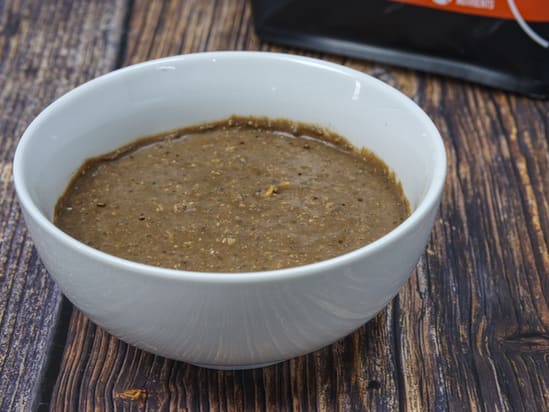 Photo of bowl of Growli Muesli with added cacao