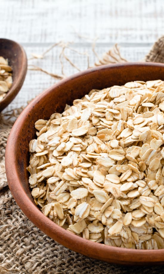 Close up photo of organic oats